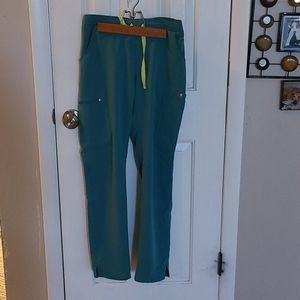 Figs yola scrub pants pacific blue